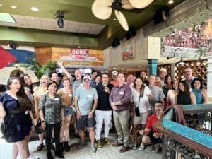 Large Corporate Group Silly at Cuba Libre